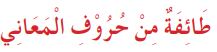 طائفة من حروف المعاني